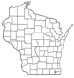 Location of Bohners Lake, Wisconsin