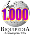 Logotipo conmemorativo de los 1000 artículos