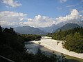 Aulandschaft im unteren Sočatal bei Tolmin