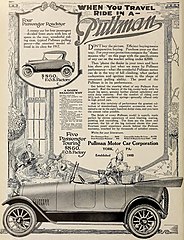 1917 Pullman Motor Car advertisement