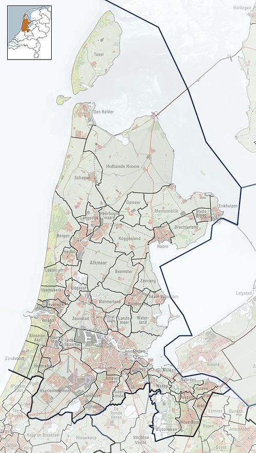 2016–17 Futsal Hoofdklasse (women) is located in North Holland