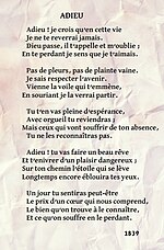 Vignette pour Adieu (Alfred de Musset)