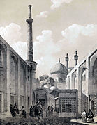 Ali minaret, 1840, drawing by Eugène Flandin