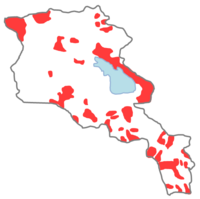 Distribuzione degli azeri nella RSS Armena, 1962.