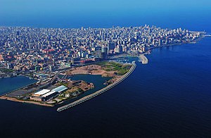 Vista de la ciudad de Beirut, Líbano.