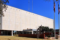The Brazos County Courthouse in Bryan