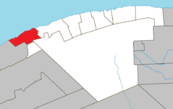 Расположение на территории RCM La Haute-Gaspésie.