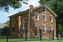 Carthage Jail, where Joseph Smith was killed in 1844 Carthage Jail from southwest.jpg