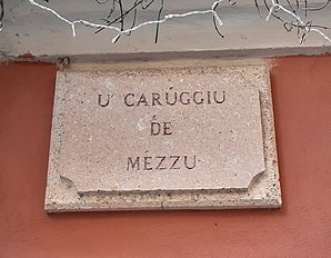 Cartellu du Caruggiu de Mezzu