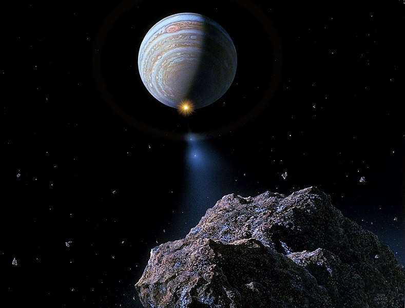 Archivo:Comet Shoemaker-Levy 9 approaching Jupiter.jpg