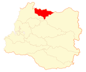 Map of Lanco commune in Los Rios Region