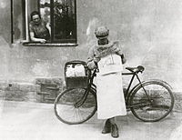 Poslíček na kole, Stockholm, 1930