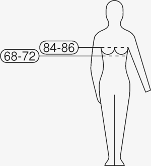 Example of a clothes size pictogram according ...