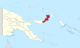 Provinsens läge i Papua Nya Guinea