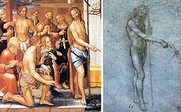 Іспанський художник Фернандо Янес де ла Альмедіна. Використання малюнка Леонардо для фігури Христа у власній картині