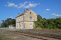 Gare de Clérac en octobre 2016. Le site et les voies sont désormais condamnés et ceinturés par une clôture métallique.