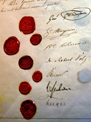 The signature page of the original Geneva Conv...