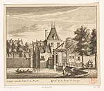 Leonard Schenk naar Abraham Rademaker, Gezicht op de Sint-Jorispoort met ophaalbrug, 1736, ets, Rijksmuseum Amsterdam