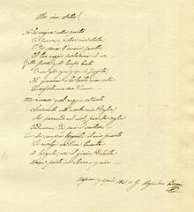 1841 poem by Girolamo Alessandro Biaggi