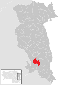 Poloha obce Hainersdorf v okrese Hartberg-Fürstenfeld (klikacia mapa)