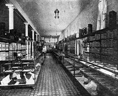 Inside the 119–125 N. Spring store, 1903