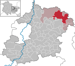 Läget för kommunen Heideland i Saale-Holzland-Kreis