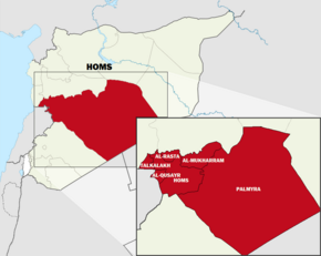 Jednotlivé okresy provincie Homs