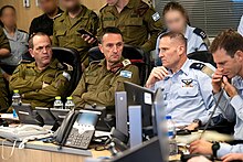 The Chief of the General Staff, LTG Herzi Halevi, conducting a situational assessment at the Israeli Air Force Operations Center in HaKirya, Tel Aviv. IDF 2024-04-14 08-02.jpg