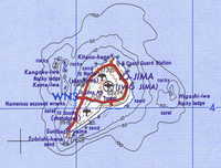 Kaart van Iwo Jima