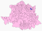 Расположение муниципалитета Харандилья-де-ла-Вера на карте провинции