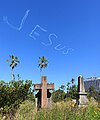 Escritura aérea sobre un cementerio en New South Wales en 2009.