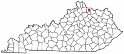 Location of Brooksville, Kentucky