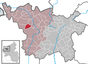 Poziția Kalenborn-Scheuern pe harta districtului Vulkaneifel