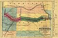 Image 13The Kansas Pacific main line shown on an 1869 map (from History of Kansas)