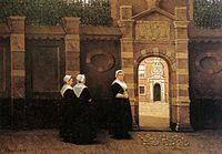 Karel Klinkenberg: Het hofje van Van Dam, 1890, Museum Mesdag