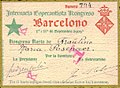 Kongresa karto de Maria Posenaer dum la UK en Barcelona, 1909