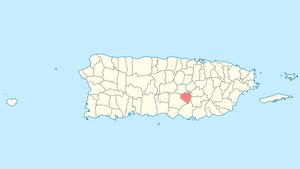 Location of Aibonito in Puerto Rico