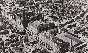 Luftaufnahme der Coolsingel im Stadtzentrum (1930)
