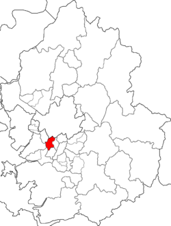 Map of Gyeonggi-do highlighting Manan-gu.