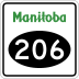 Provincial Road 206 marker