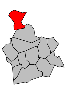 Kanton na mapě arrondissementu Bobigny