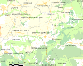 Poziția localității La Bégude-de-Mazenc