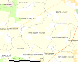 Mapa obce Épreville-en-Roumois