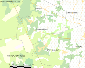 Poziția localității Cissac-Médoc