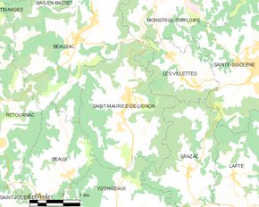 Poziția localității Saint-Maurice-de-Lignon