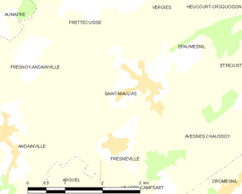 Mapa obce Saint-Maulvis