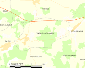 Poziția localității Fontaine-la-Gaillarde