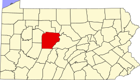 Localisation de Comté de Clearfield(en) Clearfield County