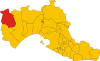 Locatie van Laterza in Tarente (TA)