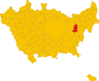 Locatie van Rodano in Milaan (MI)